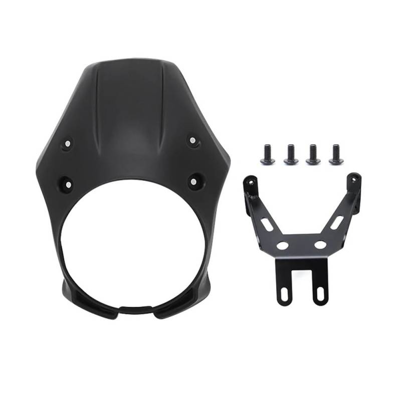 Motorrad Windschutzscheibe Motorrad Mattschwarz Scheinwerfer Verkleidung Front Gugel Maske Abdeckung Gabel Windschutzscheibe Für Ho&nda Rebel CMX 500 300 CMX500 2017-2023 von KOERBGDYM