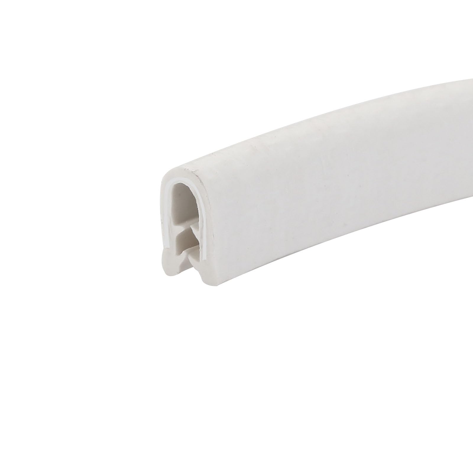 Kantenschutz, Gummidichtung, U-Kanal, 3,28 Fuß, flexibel, mit Metallpassung, for Fenster, Türen, Fahrzeuge und industrielle Anwendungen, Höhe x Breite, Grau, 15 mm x 8 mm(White,10mm x 7mm) von KOINEN