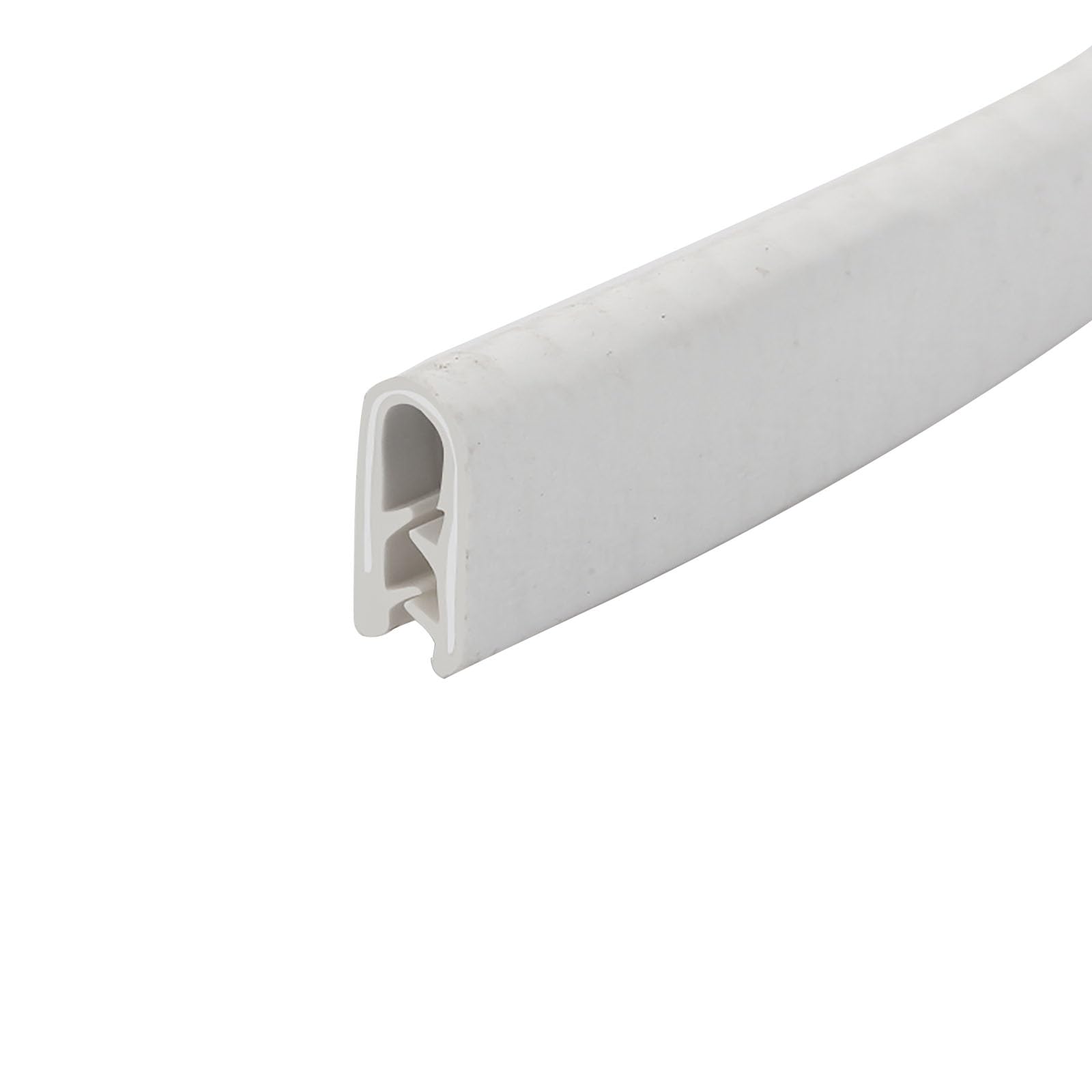 Kantenschutz, Gummidichtung, U-Kanal, 3,28 Fuß, flexibel, mit Metallpassung, for Fenster, Türen, Fahrzeuge und industrielle Anwendungen, Höhe x Breite, Grau, 15 mm x 8 mm(White,15mm x 8mm) von KOINEN
