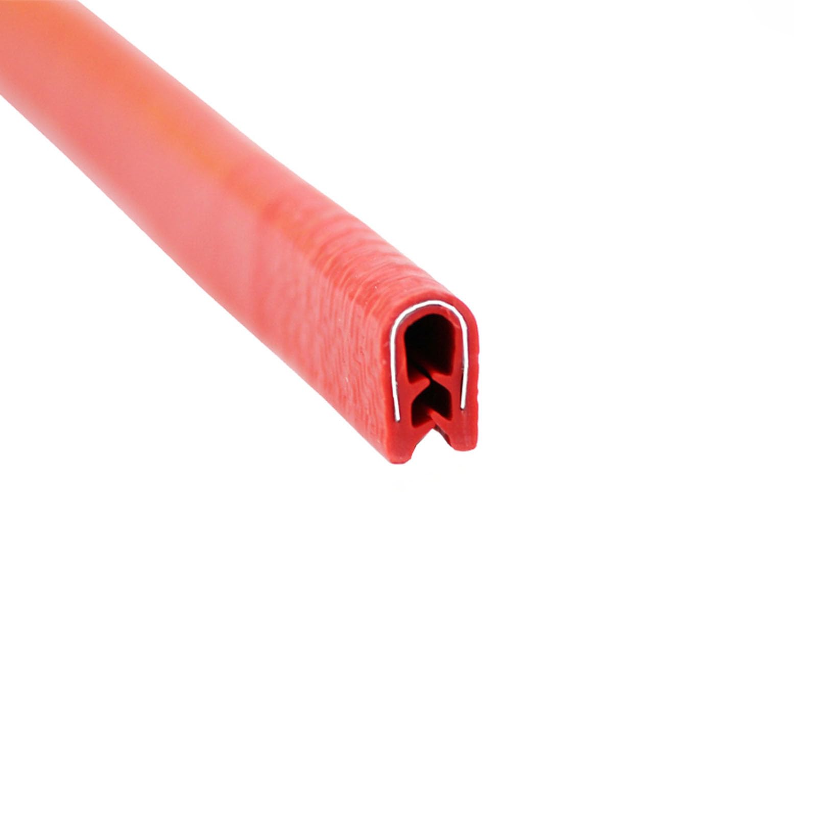 Kantenschutz, Gummidichtung U-Kanal, 2 m Passungsspalt Autotür-Dichtungsstreifen, Gummi-Wetterschutz mit Stahl, Autotür-Kantenschutz, Höhe x Breite, Rot, 17 mm x 10 mm(Red,10mm x 7mm) von KOINEN