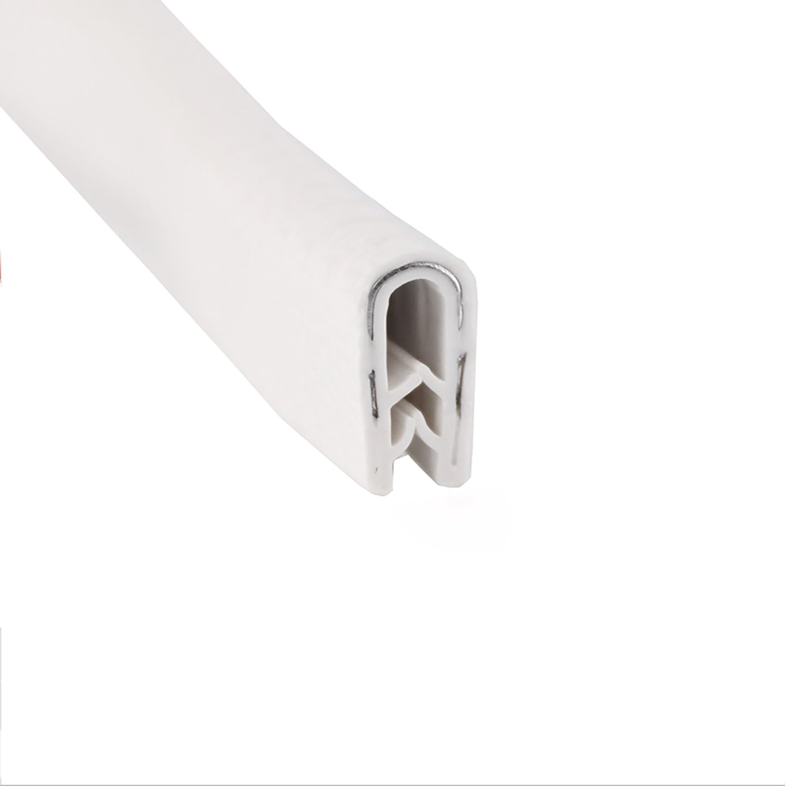 Kantenschutz, Gummidichtung U-Kanal, 2 m Passungsspalt Autotür-Dichtungsstreifen, Gummi-Wetterschutz mit Stahl, Autotür-Kantenschutz, Höhe x Breite, Rot, 17 mm x 10 mm(White,15mm x 8mm) von KOINEN