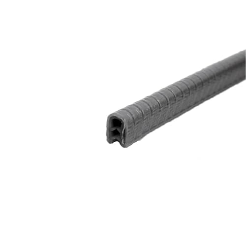 Kantenschutz, Gummidichtung U-Kanal, 3,28 Fuß Autotürkantenschutz for die meisten Autometallkanten, langlebiges und sauber abnehmbares Design, Höhe x Breite, Rot, 10 mm x 7 mm(Grey,10mm x 7mm) von KOINEN