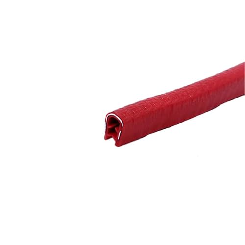 Kantenschutz, Gummidichtung U-Kanal, 3,28 Fuß Autotürkantenschutz for die meisten Autometallkanten, langlebiges und sauber abnehmbares Design, Höhe x Breite, Rot, 10 mm x 7 mm(Red,10mm x 7mm) von KOINEN