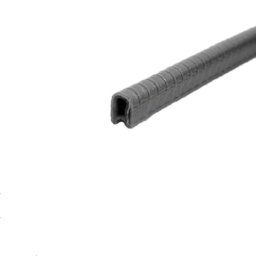 Kantenschutz, Gummidichtung U-Kanal, 3,28 Fuß U-Kanal-Kantenverkleidungs-Gummidichtung, Wetterschutz for scharfe und raue Kantenschutzoberflächen, Höhe x Breite, Rot, 8 mm x 6 mm(Grey,8mm x 6mm) von KOINEN