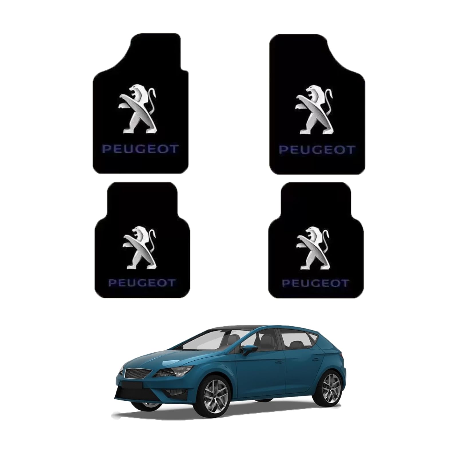 4 pcs Auto Fußmatten für Peugeot 208 e208 GT GT Line 2020-2025, Velours Autoteppiche Fußmatte, Kristall Samt Automatte Anti Schmutz Matte 4 pcs Auto Fußmatten für Peugeot 208 e208 GT GT Line 2020-2025, Velours Autoteppiche Fußmatte, Kristall Samt Automatte Anti Schmutz Matte von KOIYWQA