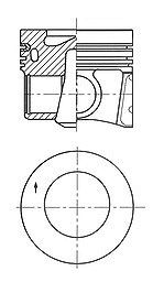 Kolbenschmidt Kolben [Hersteller-Nr. 41708600] für Audi, Seat, Skoda, VW von KOLBENSCHMIDT