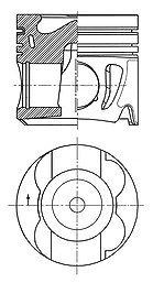 Kolbenschmidt Kolben [Hersteller-Nr. 41716610] für Jeep, Mercedes-Benz von KOLBENSCHMIDT