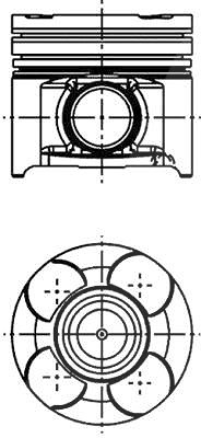 Kolbenschmidt Kolben [Hersteller-Nr. 40660600] für Alfa Romeo, Cadillac, Fiat, Lancia, Opel, Saab, Vauxhall von KOLBENSCHMIDT