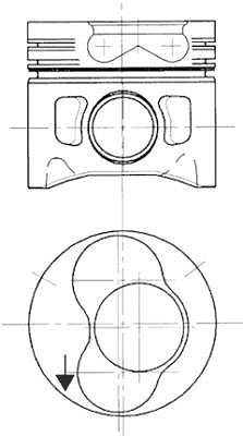 Kolbenschmidt Kolben [Hersteller-Nr. 94427700] für Audi, Ford, Seat, Skoda, VW von KOLBENSCHMIDT