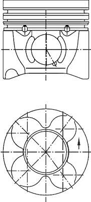 Kolbenschmidt Kolben [Hersteller-Nr. 40406610] für Citroën, Fiat, Lancia, Peugeot von KOLBENSCHMIDT