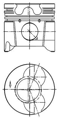 Kolbenschmidt Kolben [Hersteller-Nr. 99879601] für Citroën, Fiat, Lancia, Peugeot, Suzuki von KOLBENSCHMIDT