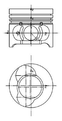 Kolbenschmidt Kolben [Hersteller-Nr. 40465600] für Dacia, Nissan, Renault, Suzuki von KOLBENSCHMIDT