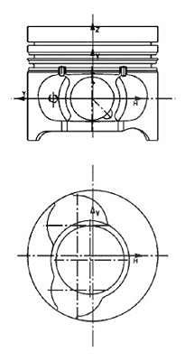 Kolbenschmidt Kolben [Hersteller-Nr. 40465610] für Dacia, Nissan, Renault, Suzuki von KOLBENSCHMIDT