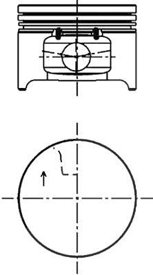 Kolbenschmidt Kolben [Hersteller-Nr. 40277610] für Dacia, Renault von KOLBENSCHMIDT