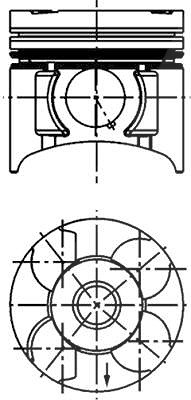 Kolbenschmidt Kolben [Hersteller-Nr. 40392600] für Opel, Vauxhall von KOLBENSCHMIDT