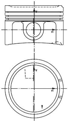 Kolbenschmidt Kolben [Hersteller-Nr. 40434620] für Audi, Seat, Skoda, VW von KOLBENSCHMIDT