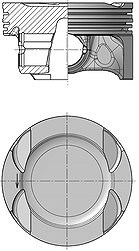 Kolbenschmidt Kolben [Hersteller-Nr. 40631600] für BMW von KOLBENSCHMIDT