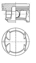 Kolbenschmidt Kolben [Hersteller-Nr. 41006620] für Opel, Vauxhall von KOLBENSCHMIDT