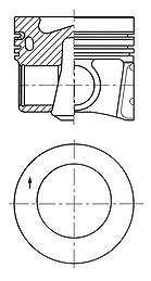 Kolbenschmidt Kolben [Hersteller-Nr. 41271610] für Audi, Seat, Skoda, VW von KOLBENSCHMIDT