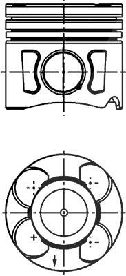 Kolbenschmidt Kolben [Hersteller-Nr. 41288600] für Alfa Romeo, Chevrolet, Fiat, Opel, Vauxhall von KOLBENSCHMIDT