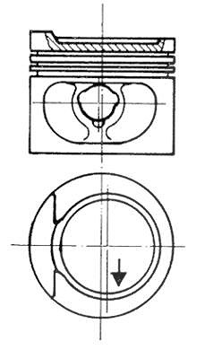 Kolbenschmidt Kolben [Hersteller-Nr. 93872620] für Audi, Seat, VW von KOLBENSCHMIDT