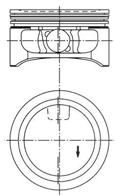 Kolbenschmidt Kolben [Hersteller-Nr. 94912600] für Opel von KOLBENSCHMIDT