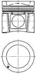 Kolbenschmidt Kolben [Hersteller-Nr. 94706600] für Mercedes-Benz von KOLBENSCHMIDT