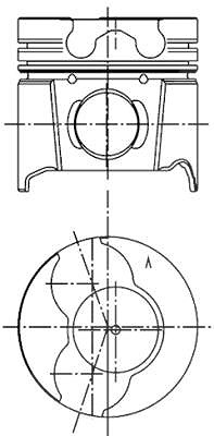 Kolbenschmidt Kolben [Hersteller-Nr. 99561620] für Nissan, Opel, Renault von KOLBENSCHMIDT