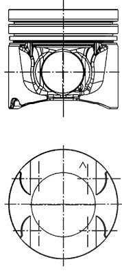 Kolbenschmidt Kolben [Hersteller-Nr. 40262600] für Nissan, Opel, Renault, Vauxhall von KOLBENSCHMIDT
