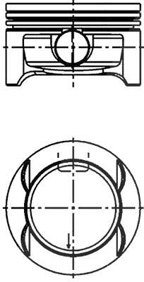 Kolbenschmidt Kolben [Hersteller-Nr. 40384600] für Opel, Vauxhall von KOLBENSCHMIDT