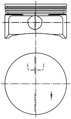 Kolbenschmidt Kolben [Hersteller-Nr. 99741601] für Opel, Saab von KOLBENSCHMIDT