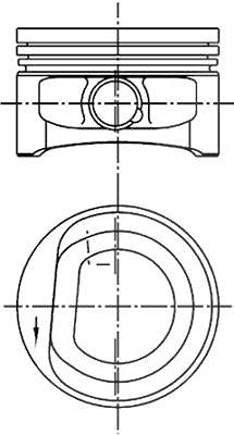 Kolbenschmidt Kolben [Hersteller-Nr. 99452600] für Seat, Skoda, VW von KOLBENSCHMIDT