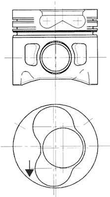 Kolbenschmidt Kolben [Hersteller-Nr. 99742700] für VW von KOLBENSCHMIDT