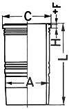 Kolbenschmidt Zylinderlaufbuchse [Hersteller-Nr. 89054110] von KOLBENSCHMIDT
