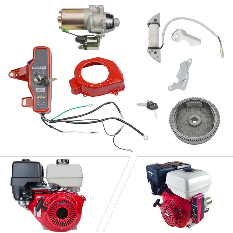 KOLHGNSE Elektrostart-Kit, Für Honda GX200 6,5 PS GX160 5,5 PS Elektrisches Start-Kit Starter Motor mit Ladespule von KOLHGNSE