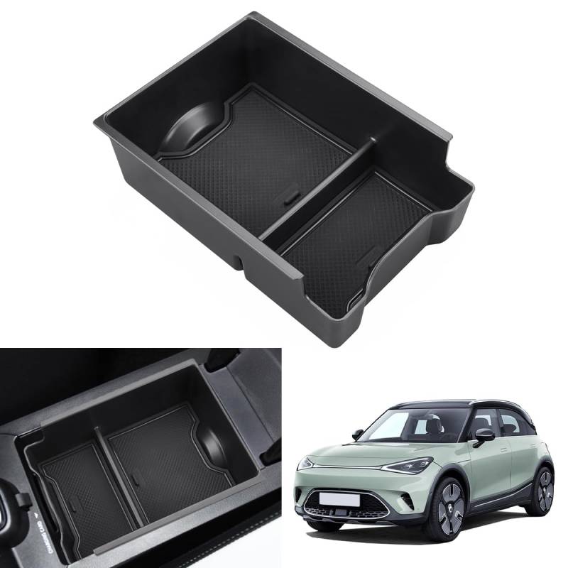 KOLOME Mittelkonsole Aufbewahrungsbox Kompatibel Für 2023 2024 2025 Smart #1 EV Zubehör Armlehne Organizer Tray Mittelarmlehne Handschuhfach Mittelkonsole Ablagefach Aufbewahrungsbox von KOLOME