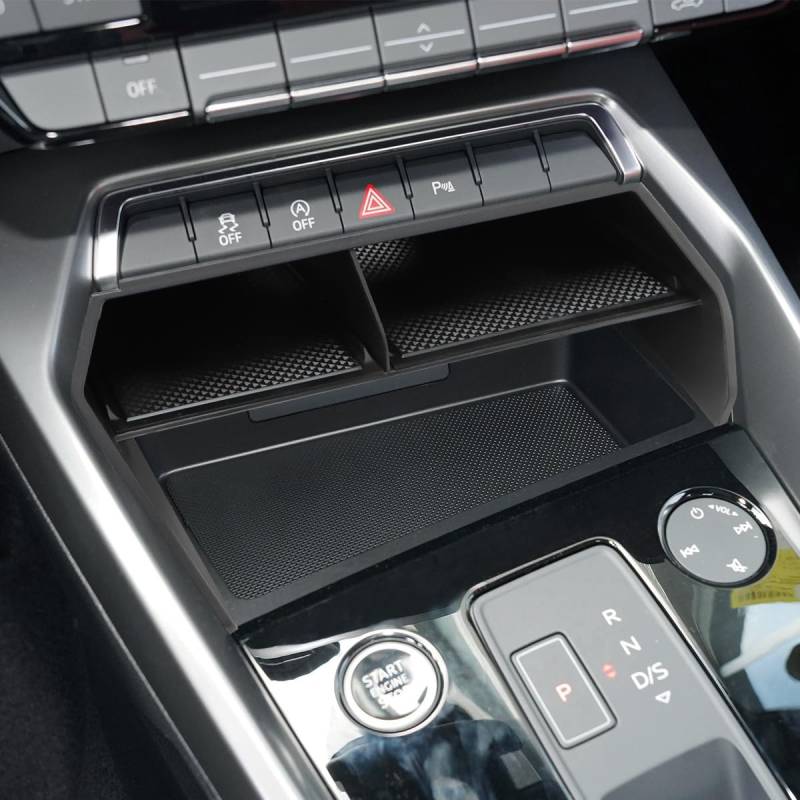 KOLOME Mittelkonsole Aufbewahrungsbox Kompatibel mit A3 8Y 2020 2021 2022 2023 2024 2025 Ablagefach Box Interieur Organizer Aufbewahrungsbox Tray Storage Innenraum Zubehör von KOLOME
