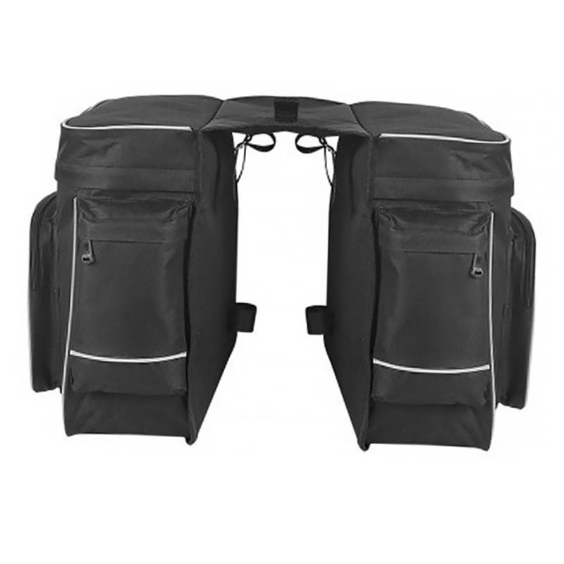 KOMBIUDA 1 Stück Reitbeutel Taschen für Heckträger Fahrradträger für die Rückseite des Fahrrads doppelt Radtaschen Fahrradpannerbeutel Gepäckträgertasche fürs Fahrrad Black von KOMBIUDA