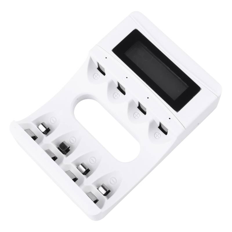 KOMBIUDA Batterieladegerät Mit Lcd-display Wiederaufladbare Batterieladegeräte Alle Ladegeräte Für Wiederaufladbare Batterien 18650 Ladegerät Werkzeug 4-fach Akkuladegerät Weiß Abs von KOMBIUDA