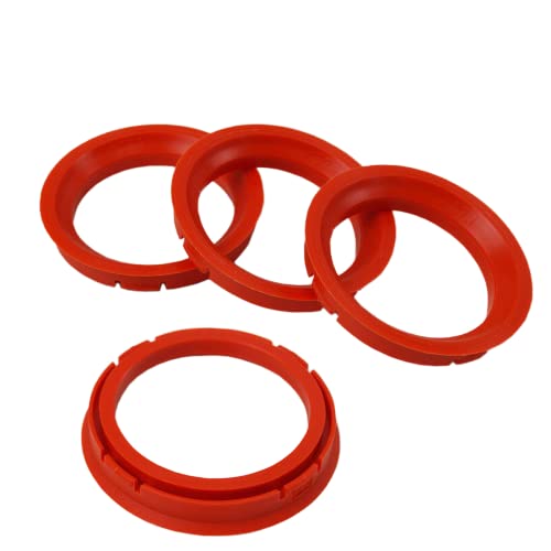 KONIKON 4X Zentrierringe 73,0 x 57,1 mm Rot Felgen Ringe Radnaben Zentrierring Adapterring Ring Felgenring Distanzring Made in Germany von KONIKON