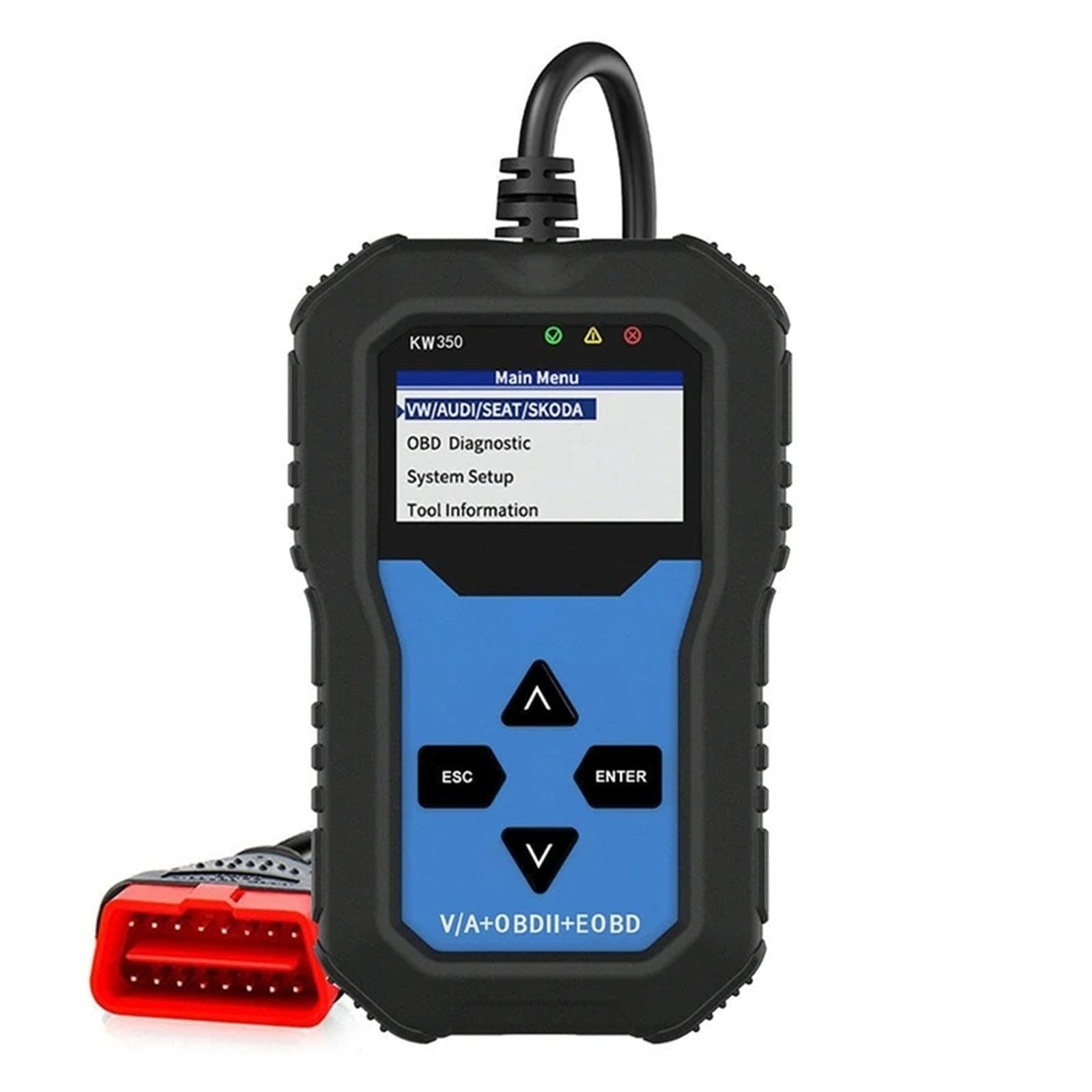 KONNWEI KW350 Auto OBD2 Diagnosegerätl für VW, Audi, Skoda & Seat, Komplettsystem-Diagnosetool mit ABS-/SRS-/Getriebecodeleser, Ölrücksetzung, Motor Prüfen,Codeleser Motorfehlercode-Lesegerät KONNWEI KW350 Auto OBD2 Diagnosegerätl für VW, Audi, Skoda & Seat, Komplettsystem-Diagnosetool mit ABS-/SRS-/Getriebecodeleser, Ölrücksetzung, Motor Prüfen,Codeleser Motorfehlercode-Lesegerät von KONNWEI