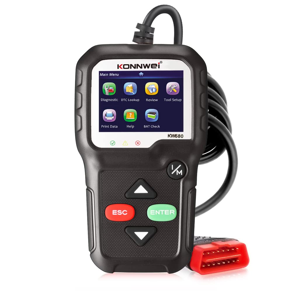 KONNWEI KW680 Auto OBD2 Diagnosegerät,Fehlercode Auslesegerät Reset, OBDII/EOBD Diagnose Fehlerspeicher Auslesen,vollständiger Vollsysteme Diagnose, KFZ Diagnosegerät für alle Auto ab 1996 KONNWEI KW680 Auto OBD2 Diagnosegerät,Fehlercode Auslesegerät Reset, OBDII/EOBD Diagnose Fehlerspeicher Auslesen,vollständiger Vollsysteme Diagnose, KFZ Diagnosegerät für alle Auto ab 1996 von KONNWEI