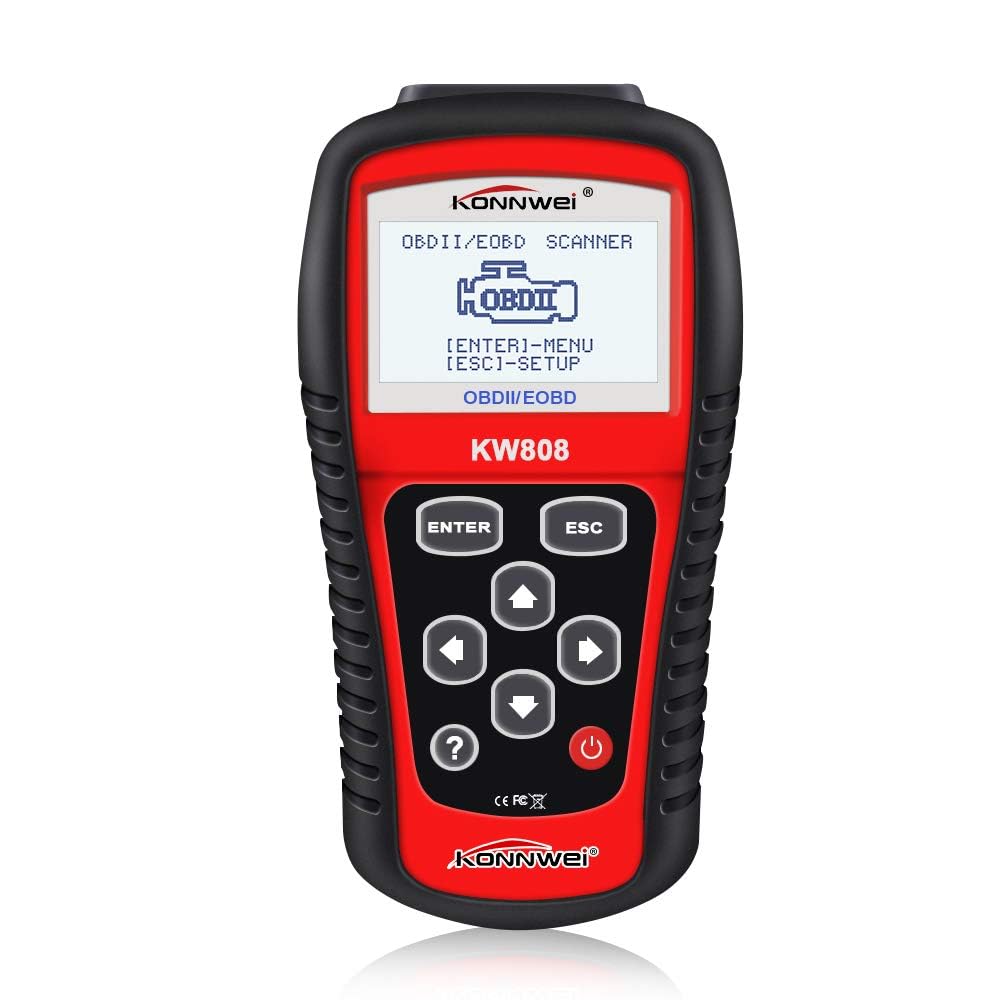 KONNWEI KW808 OBD2 Code Reading Tool, Fault Code Reader, Battery Tester with Full Diagnostic Scan Tool Functionality for Check Engine Light on Cars, for 2002 and Later EU Vehicles KONNWEI KW808 OBD2 Code Reading Tool, Fault Code Reader, Battery Tester with Full Diagnostic Scan Tool Functionality for Check Engine Light on Cars, for 2002 and Later EU Vehicles von KONNWEI