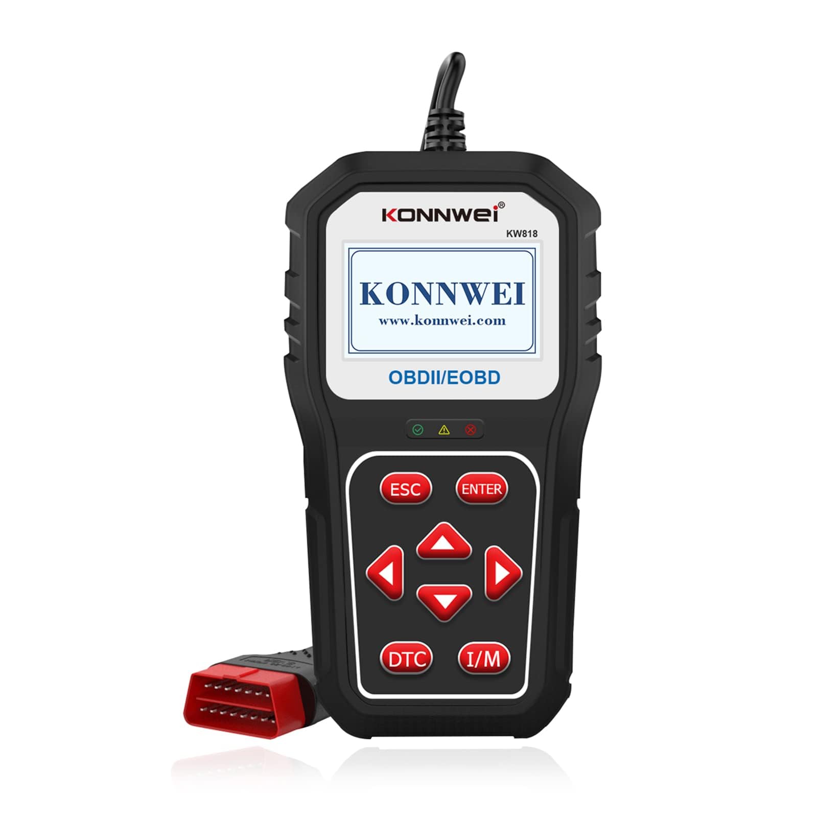 KONNWEI KW818 OBD2 Scanner, Auto Codeleser ABS/SRS/Getriebe Diagnose, Auto Diagnosegerät, Motor Fehlercode Leser, Live Daten, I/M Ready, DTC Definition, für alle OBDII Fahrzeuge OBD Reader KONNWEI KW818 OBD2 Scanner, Auto Codeleser ABS/SRS/Getriebe Diagnose, Auto Diagnosegerät, Motor Fehlercode Leser, Live Daten, I/M Ready, DTC Definition, für alle OBDII Fahrzeuge OBD Reader von KONNWEI