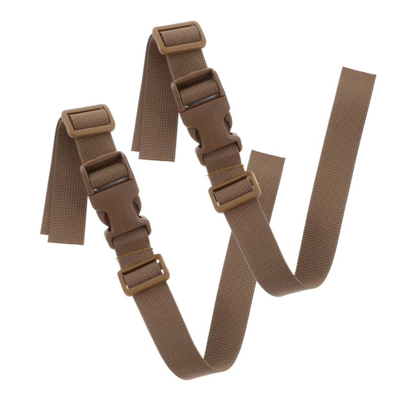 KONTONTY 2 Stück Verstellbare Rucksackgurte Gepäckband Rucksackriemen tauschen Riemen mit Schnallen Koffergurt Ersatz für Rucksackclips Gepäckgurte Campinggurte Nylon Khaki von KONTONTY