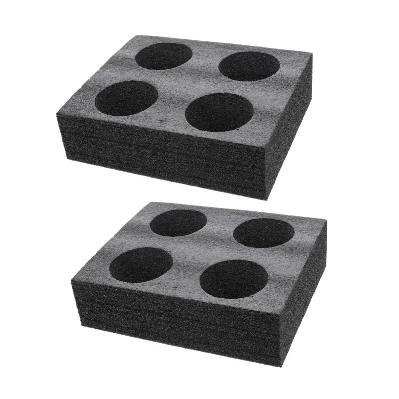 KONTONTY Tassentabletts Mit 4 Löchern Robuster Getränketräger Schwarz Für Kalte Getränke Tee Zum Mitnehmen Büro Schule Picknick von KONTONTY