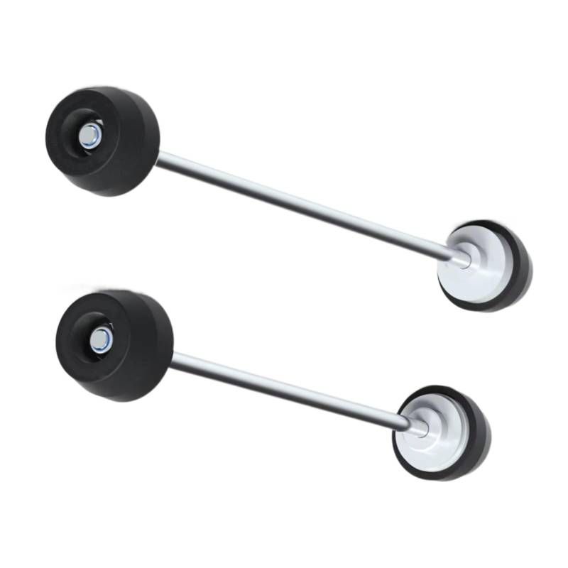 KOPQTEC Anti Crash Rahmen Sliders Für Ninja Für ZX-10R Leistung 2021 2022 2023 Matt Schwarz Motorrad Vorder- Und Hinterrad Spindel Schutz Slider Geräte Zubehör(Front and Rear) von KOPQTEC