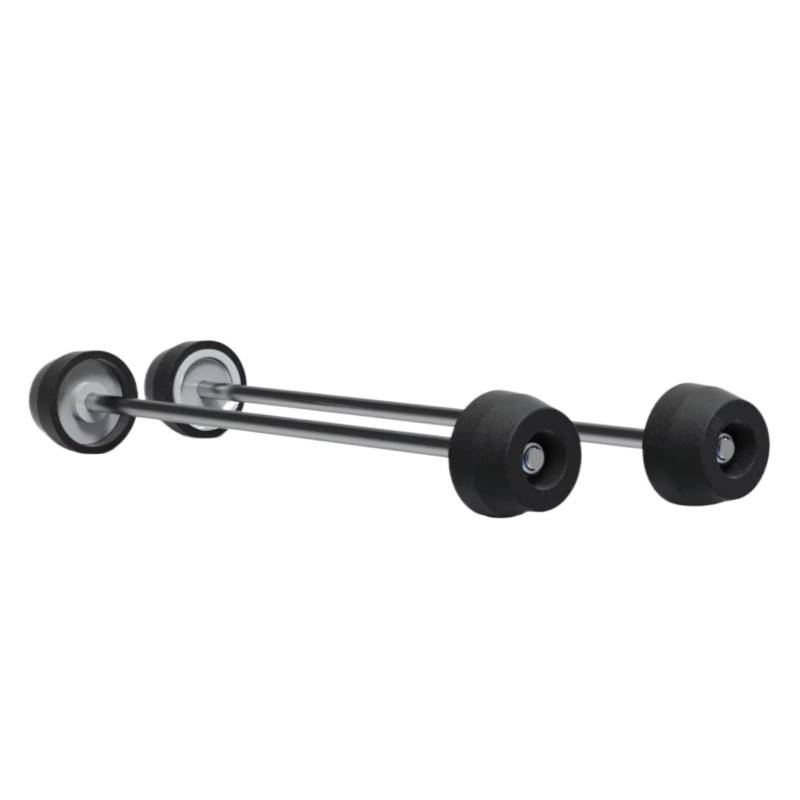 KOPQTEC Anti Crash Rahmen Sliders Kompatibel Mit Ducati Für Scrambler 800 Icon Dark 2020 2021 2022 Motorrad-Vorderrad-Hinterrad-Gabelschieber-Achsen-Crash-Fallschutz(Front and Rear) von KOPQTEC