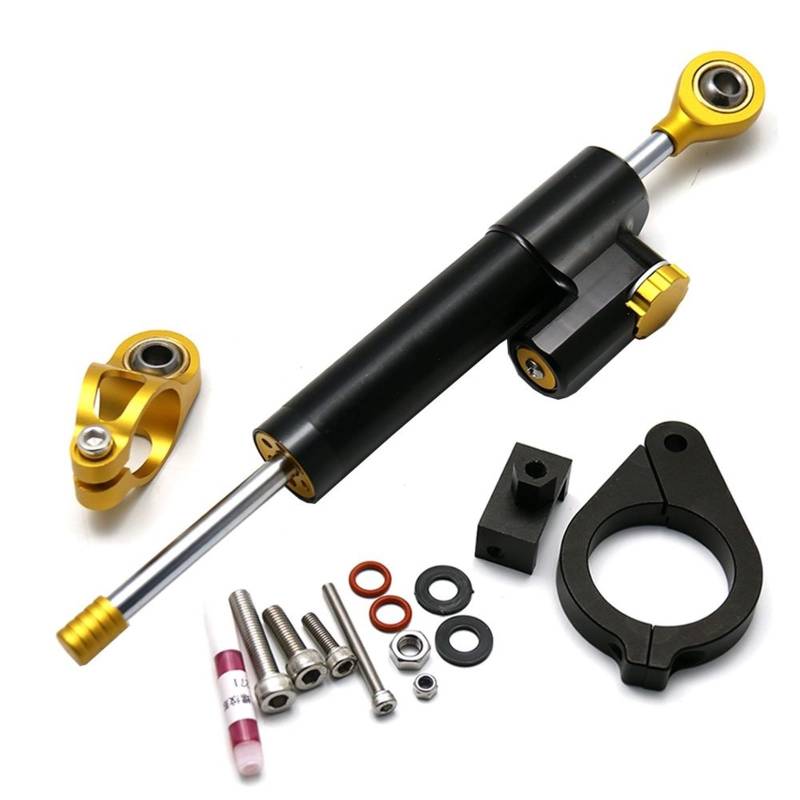 KOPQTEC Lenkstabilisator Motorräder Kompatibel Mit F800GS 2008-2017 Motorrad Einstellbare Dämpfung Halterung Highway Balance Lenkung Stabilisieren Dämpfer Kit Motorrad Zubehör(G) von KOPQTEC