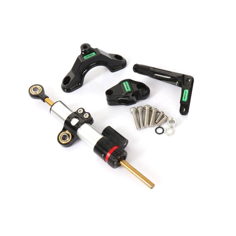KOPQTEC Lenkstabilisator Motorräder Kompatibel Mit Für ZX6R 2024 Motorradzubehör Motorradlenkung Stabilisierende Dämpferhalterung Motorraddämpferlenkung(C) von KOPQTEC